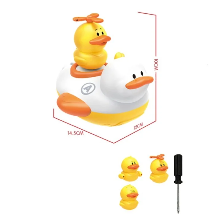 Electric Bath Duck Set with Shower Toy Battery Operated Multifunctional Bathtub Playset for Toddlers - 16D
