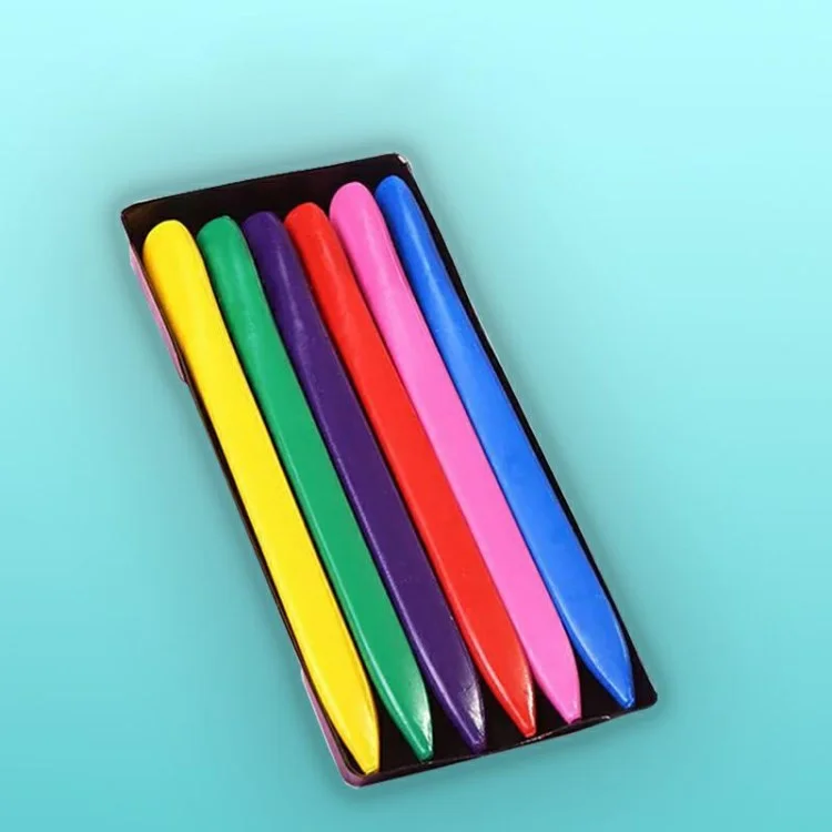 6 Color Non Dirty Hands Crayons for Children Color Coloring School Supplies