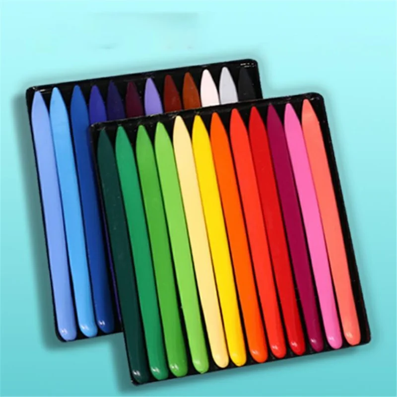 24 Color Non Dirty Hands Crayons for Children Color Coloring School Supplies