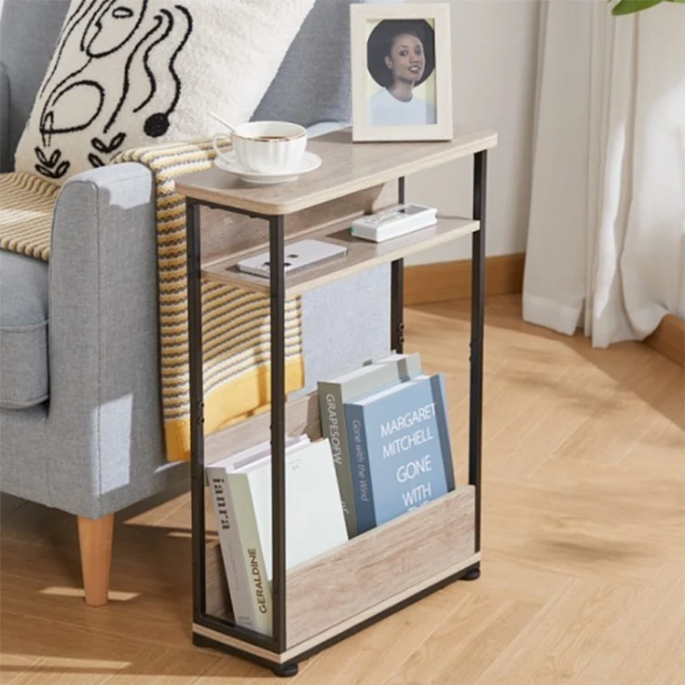 Jeakoo -seitentisch Mit Speicherschelfmagazinhalter Schmaler Space End Table (MOQ: 300)