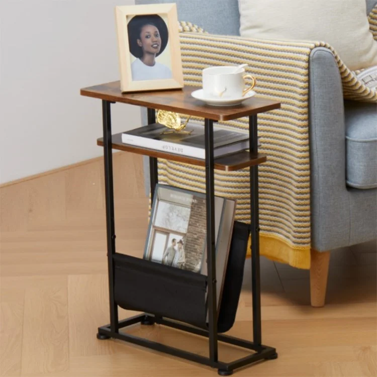ZEXVIDA Narrow Small Side Table for Small Spaces, Living Room, 424x180x550mm, Antique Color (MOQ: 200)