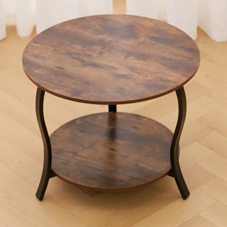 Zexvida Round Couchtisch, 580 x 580 x 483 Mm, Antike Farbe (MOQ: 100)