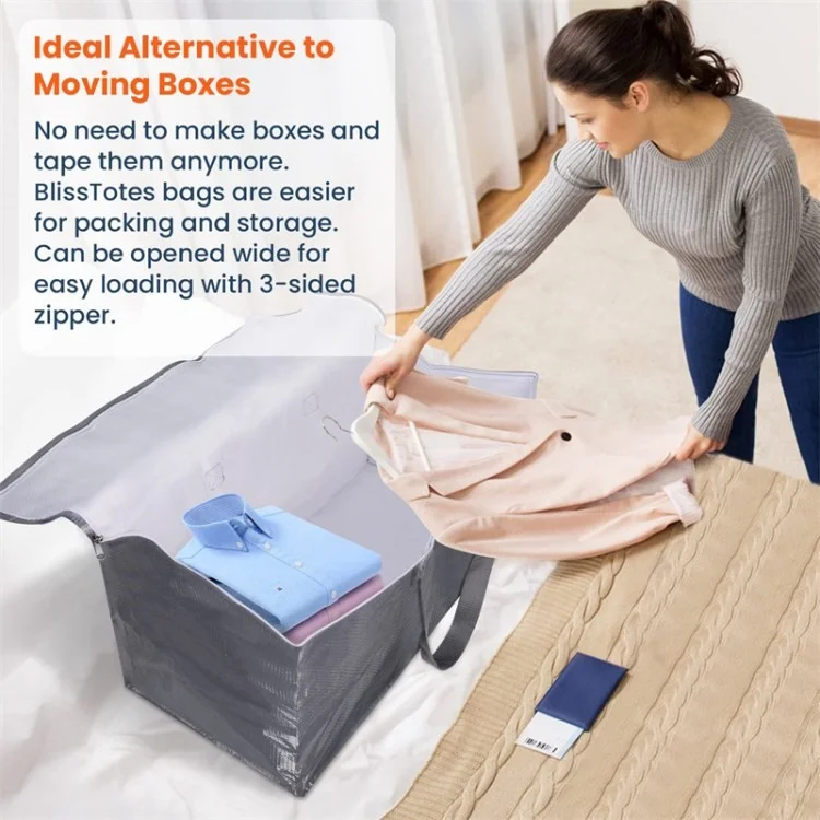 Sac à Bagages Pliables Pour Déplacer le Sac de Rangement de Vêtements de Courtepointe de Grande Capacité - Noir