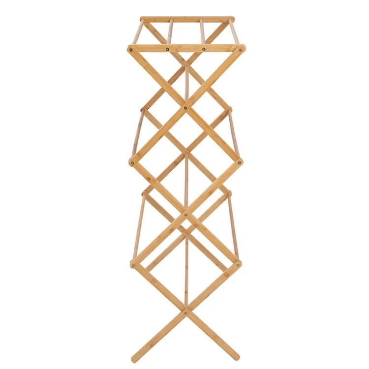 Rack de Seca de Roupas Dobráveis ​​rack de Lavanderia Sólida Para Roupas, Toalhas - Cor de Madeira
