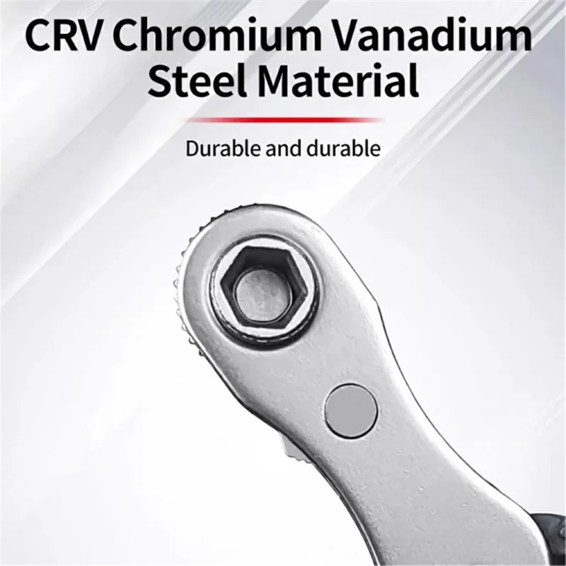 Chrome Vanadium Steel Magnetic Two-Way Ratchet Screwdriver Repair Tool with 4 Bits - Grey