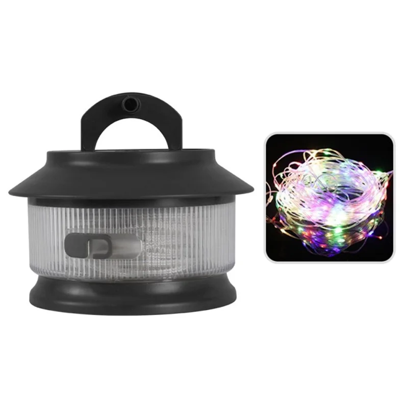 20m Retractable IPX4 Waterproof Light Strip Outdoor Camping Ambient Lamp - Colorful Light / Black