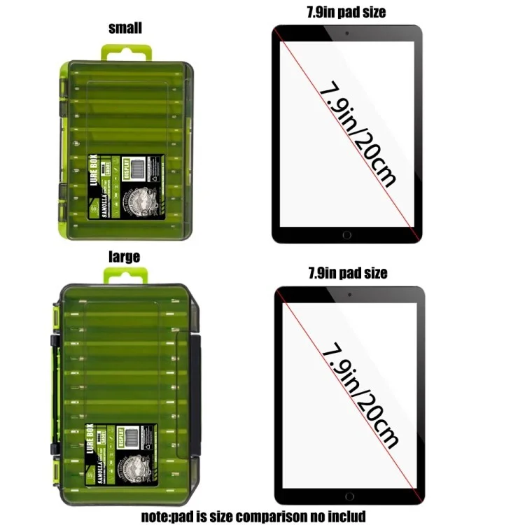 SAMOLLA Double Layer Fishing Gear PP Storage Box Fish Lure Tackle Box - Yellow / S
