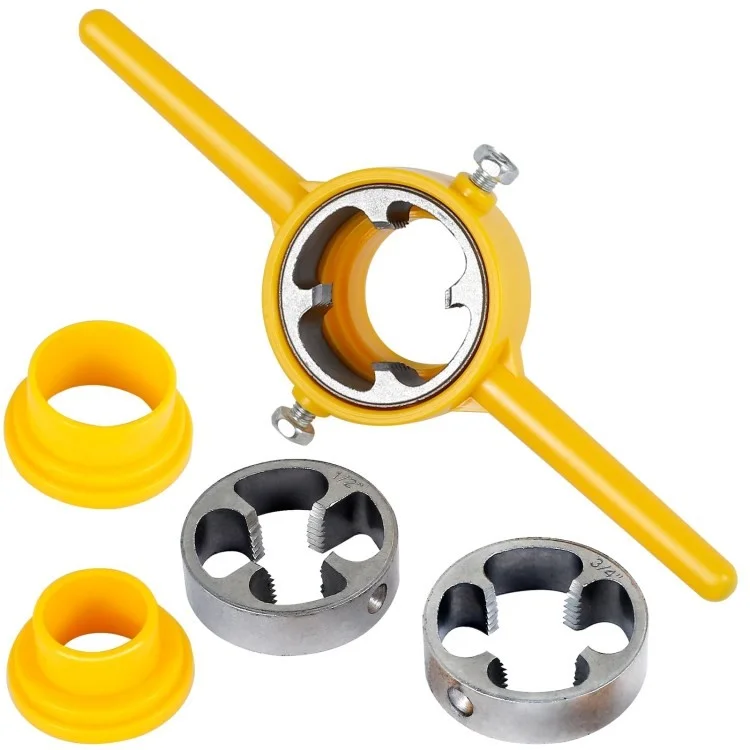 6pcs / Legen Sie Kunststoff+legierungsgewinde Maker -werkzeug -pipe -threader -handwerksanleihen -threader -threader -threader Für Gewinde Ein