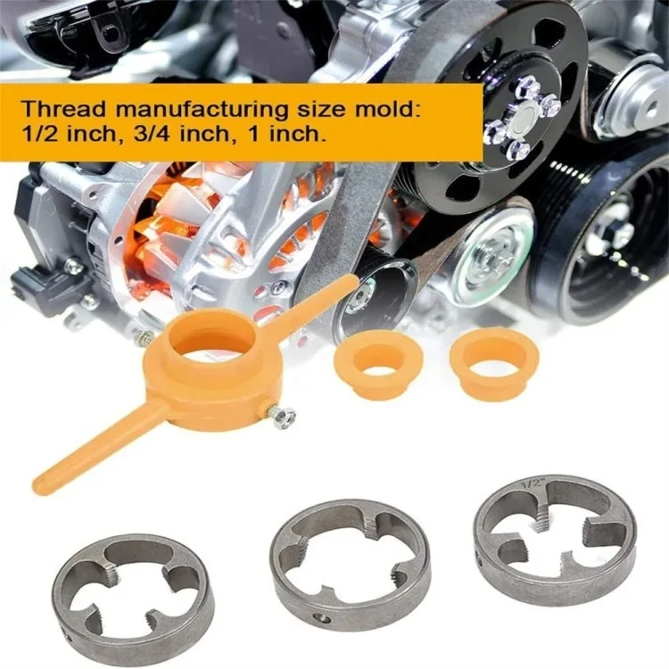 6pcs / Legen Sie Kunststoff+legierungsgewinde Maker -werkzeug -pipe -threader -handwerksanleihen -threader -threader -threader Für Gewinde Ein