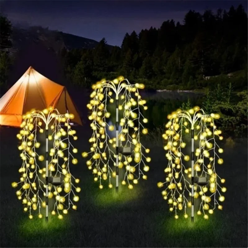 Inserzione a Terra 100ded Fireworks Solar Light Light Courtyard Garden Decoration Simulation Fireworks Light - Luce Calda