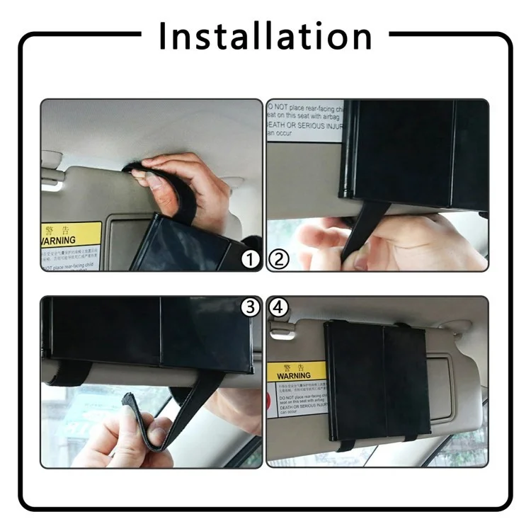 Visor de Voiture de Voiture Large Vue Pliable Miroir de Maquillage à Trois Pliages Miroir Cosmétique