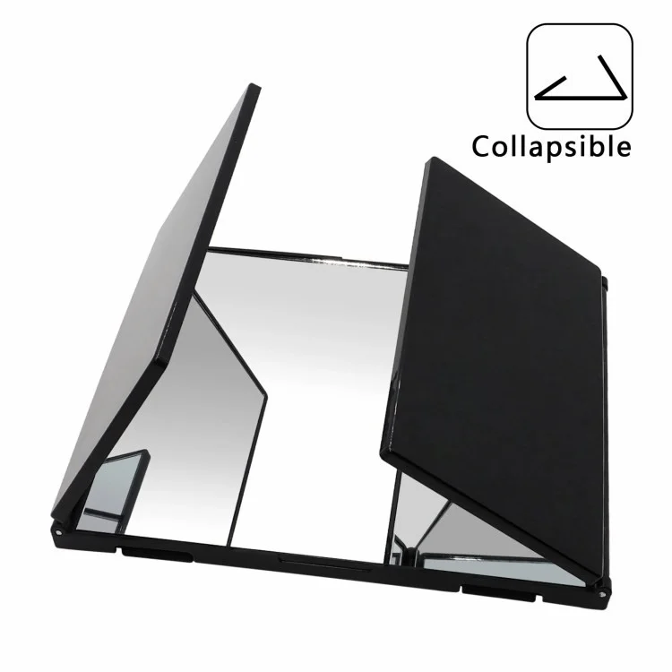 Visor de Voiture de Voiture Large Vue Pliable Miroir de Maquillage à Trois Pliages Miroir Cosmétique