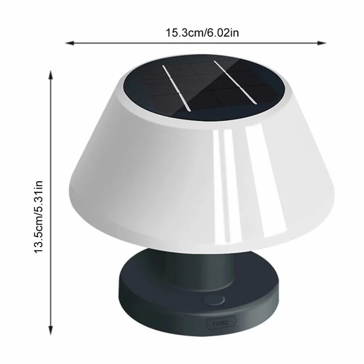 IP54 Waterproof Outdoor Solar Table Lamp 4 Gears Adjustable Indoor Desk Light