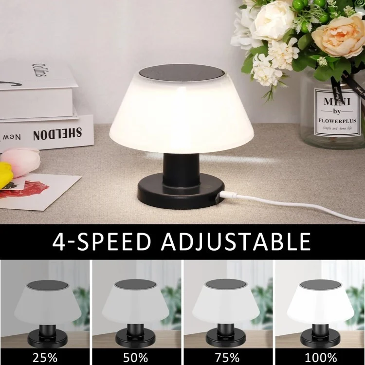 IP54 Waterproof Outdoor Solar Table Lamp 4 Gears Adjustable Indoor Desk Light