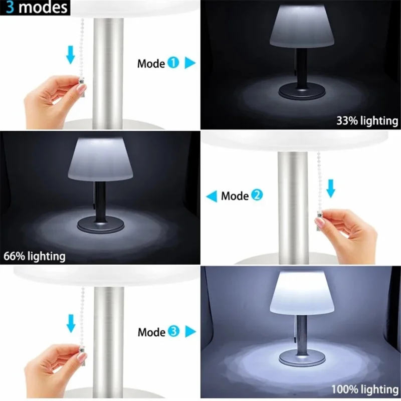 10 LED Solar Table Lamp IPX4 Waterproof Stainless Steel Outdoor Reading Light