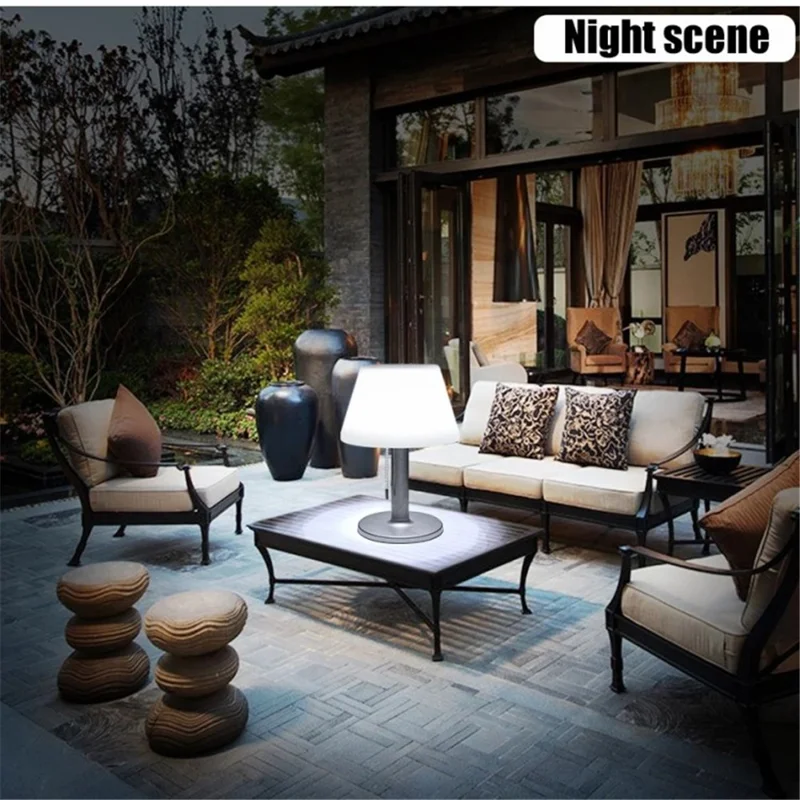 10 LED Solar Table Lamp IPX4 Waterproof Stainless Steel Outdoor Reading Light