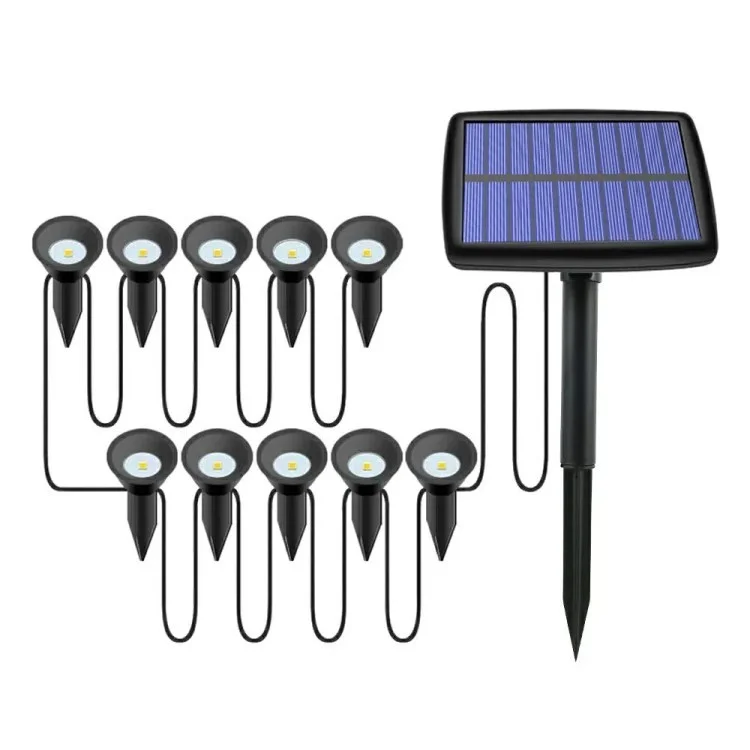 Solar Ground Light Outdoor Rasenlampe Für Gartenweg Terrassendekoration - 10-geführt