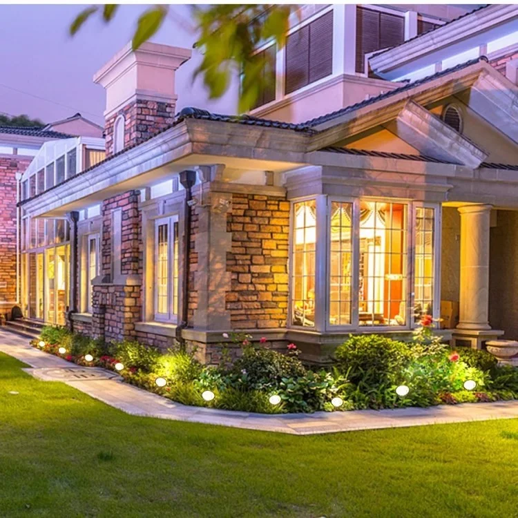 Solar Ground Light Outdoor Rasenlampe Für Gartenweg Terrassendekoration - 10-geführt