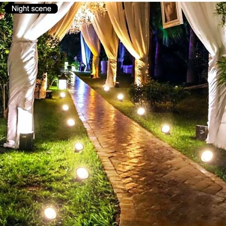 Solar Ground Light Outdoor Rasenlampe Für Gartenweg Terrassendekoration - 10-geführt