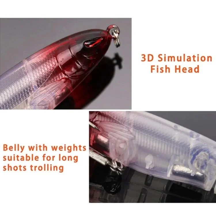 14cm 36g Floating Plastic Fishing Bait Water Surface Hard Fish Lure with Treble Hook - Style 3