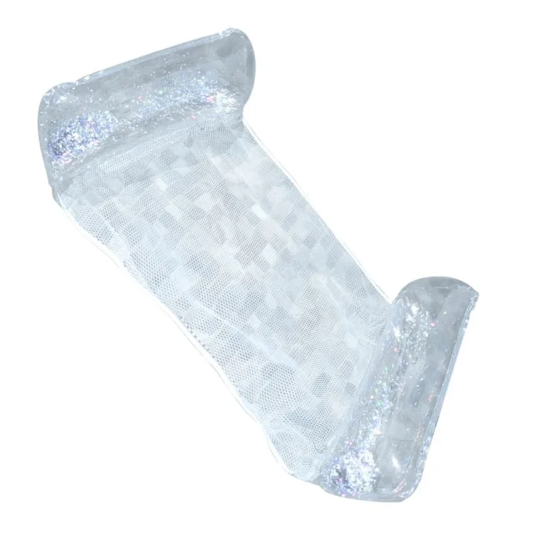Aufblasbare Schwimmmatratze Tragbare Schwimmende PVC -faltbare Wasser -hängematten -liege Mit Pailletten - Oval