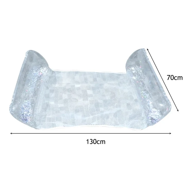Aufblasbare Schwimmmatratze Tragbare Schwimmende PVC -faltbare Wasser -hängematten -liege Mit Pailletten - Oval