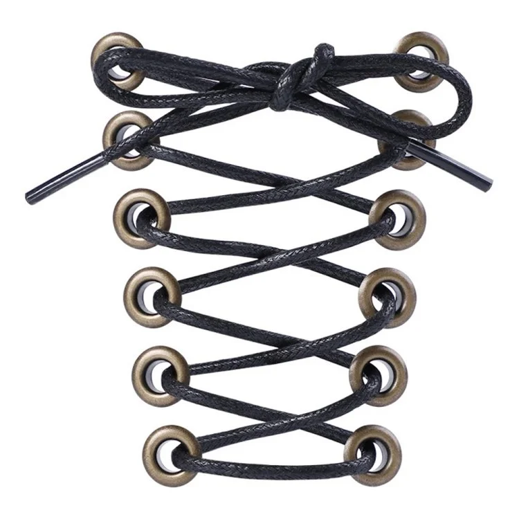 1 Paio di Uomini da 80 cm Donne Martin Boots Lacci Cerati in Cotone in Cerato in Corda Rotonda Scarpe Casual Shoelaces - Bianco