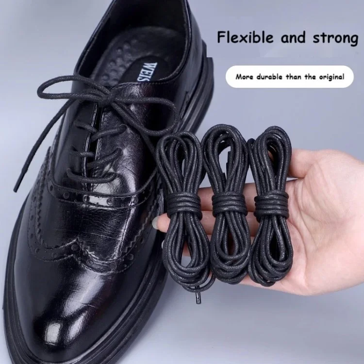 1 Paio di Uomini da 80 cm Donne Martin Boots Lacci Cerati in Cotone in Cerato in Corda Rotonda Scarpe Casual Shoelaces - Bianco