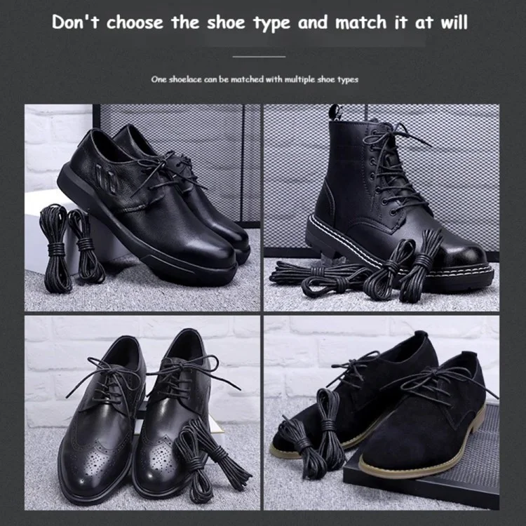 1 Paio di Uomini da 80 cm Donne Martin Boots Lacci Cerati in Cotone in Cerato in Corda Rotonda Scarpe Casual Shoelaces - Bianco