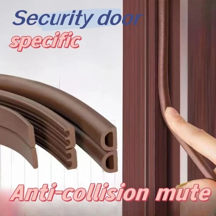5m Self-adhesive Door Window EPDM Sealing Strip Anti-Collision Wind Stopper Sealing Tape - Black Type D 9x6mm