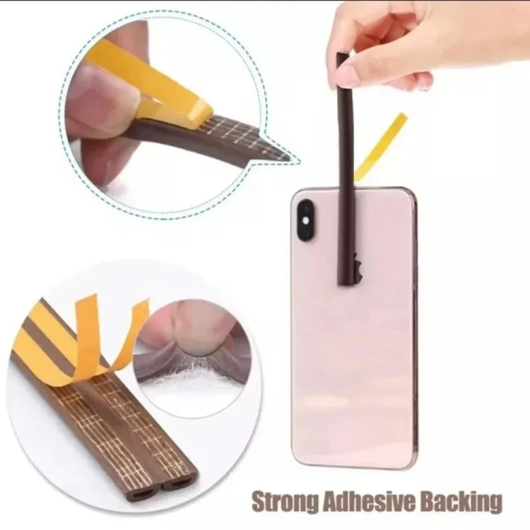5m Self-adhesive Door Window EPDM Sealing Strip Anti-Collision Wind Stopper Sealing Tape - Black Type D 9x6mm
