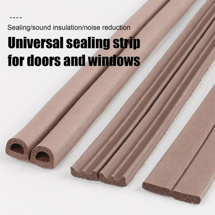 5m Self-adhesive Door Window EPDM Sealing Strip Anti-Collision Wind Stopper Sealing Tape - Black Type D 9x6mm