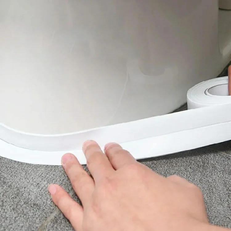 Striscia di Sigillatura Lavello Lavandino Nastro Per Calafataggio Per Vasca da Bagno in PVC Autodesivo Autootetro a Parete Per Bagno Cucina - Bianco / 3.8cmx3.2m