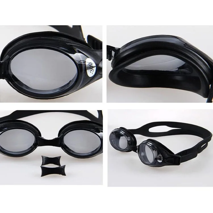 Y32 Miopia Adulta Nadar Óculos de Natação HD Anti-fog Imperpermeável Copos de Natação - Branco / 350 Graus Miopia