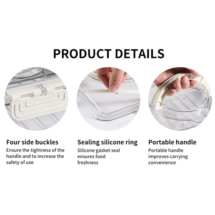 Snack Box Container Divisé Plateau de Service Avec Couvercle et Organisateur de Collations Handle (BPA Gratuit, Pas de FDA) - 9 Grille / Grande Poignée