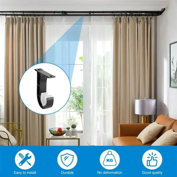 4pcs Top de Rideau de Rideau Épaissis - Blanc