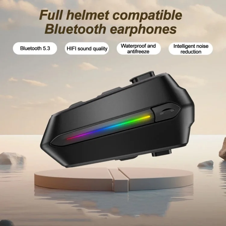 C5S Motorcycle Helmet Bluetooth 5.4 Reducción de Ruido de Auriculares Auriculares de Motos Impermeables - Micrófono Duro