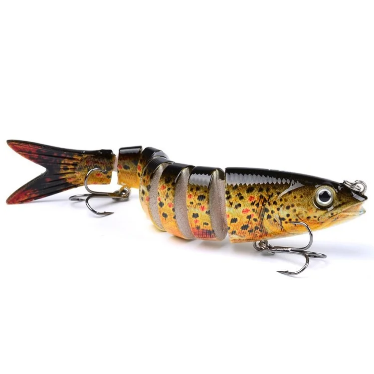 HS014 13.28cm / 19g Wobbler Fishing Lure Multi -junta 8 Segmentos Pescando A Isca de Isca Dura Artificial - Estilo A