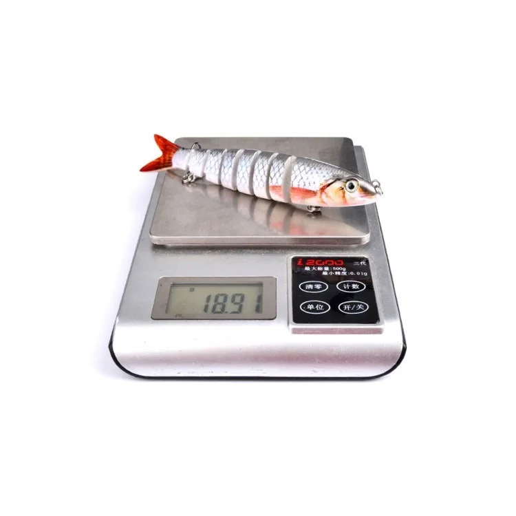 HS014 13.28cm / 19g Wobbler Fishing Lure Multi -junta 8 Segmentos Pescando A Isca de Isca Dura Artificial - Estilo A