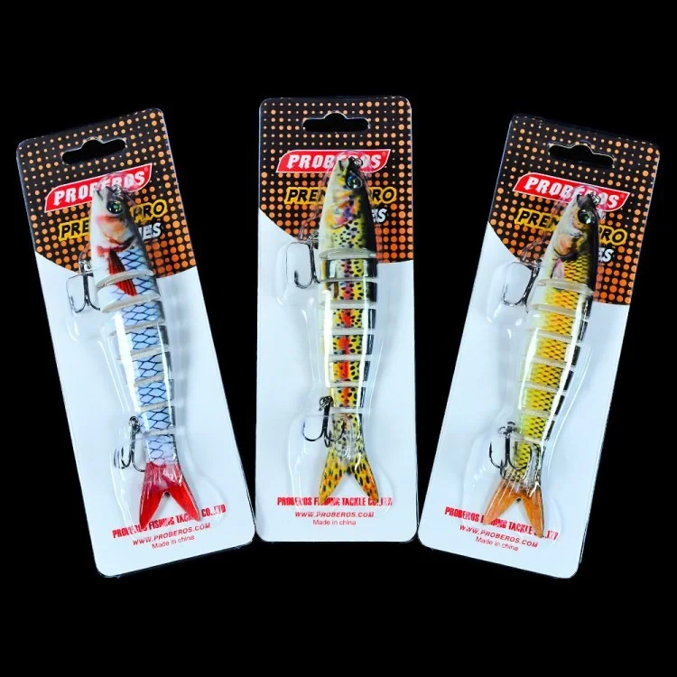 HS014 13.28cm / 19g Wobbler Fishing Lure Multi -junta 8 Segmentos Pescando A Isca de Isca Dura Artificial - Estilo A