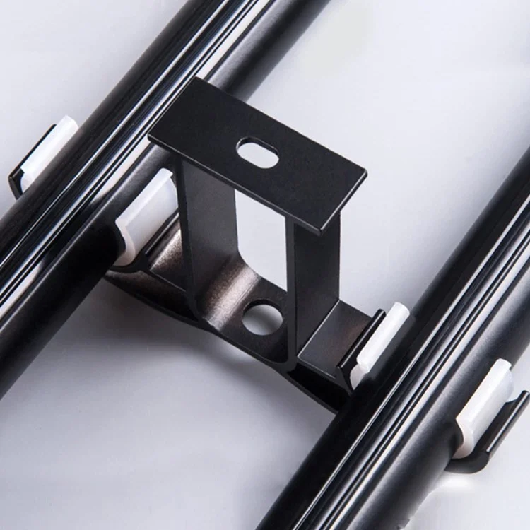 4pcs Top Montiert Aluminiumlegierung Doppelvorhangstangenhalter Römischhalter Stützregal - Weiß