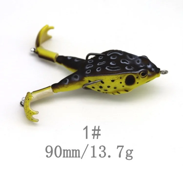 9 cm 13,7 g Forma Rana Topwater Driving Allega a Doppia Elica Esca Morbida Artificiale Artificiale - Stile 1