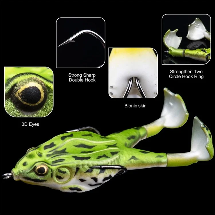 9 cm 13,7 g Forma Rana Topwater Driving Allega a Doppia Elica Esca Morbida Artificiale Artificiale - Stile 1