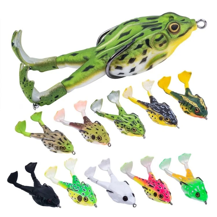 9 cm 13,7 g Forma Rana Topwater Driving Allega a Doppia Elica Esca Morbida Artificiale Artificiale - Stile 1