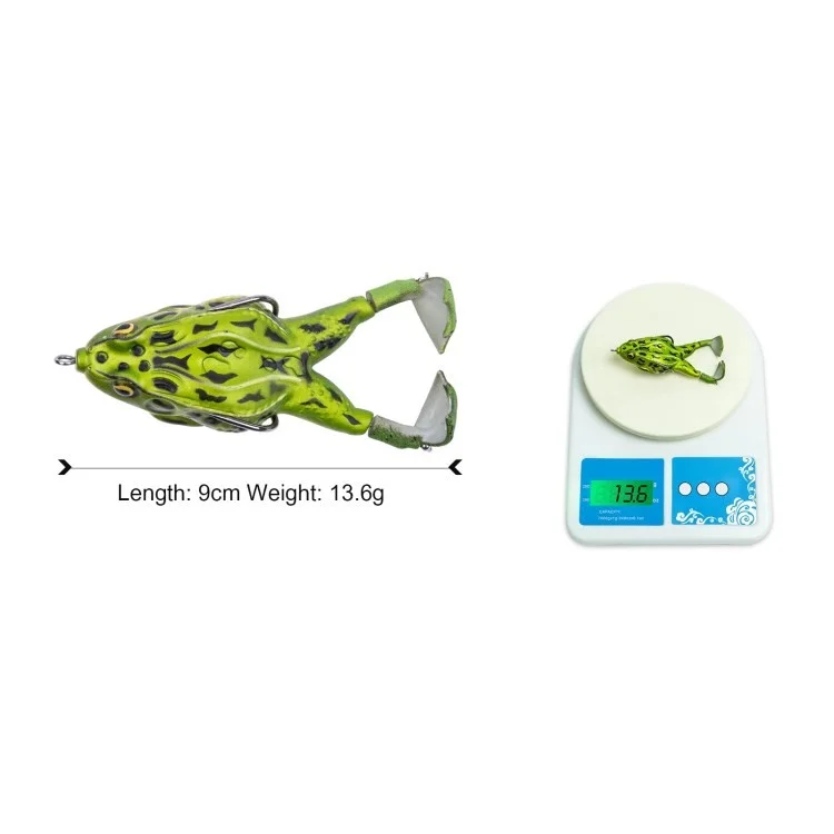 9 cm 13,7 g Forma Rana Topwater Driving Allega a Doppia Elica Esca Morbida Artificiale Artificiale - Stile 1