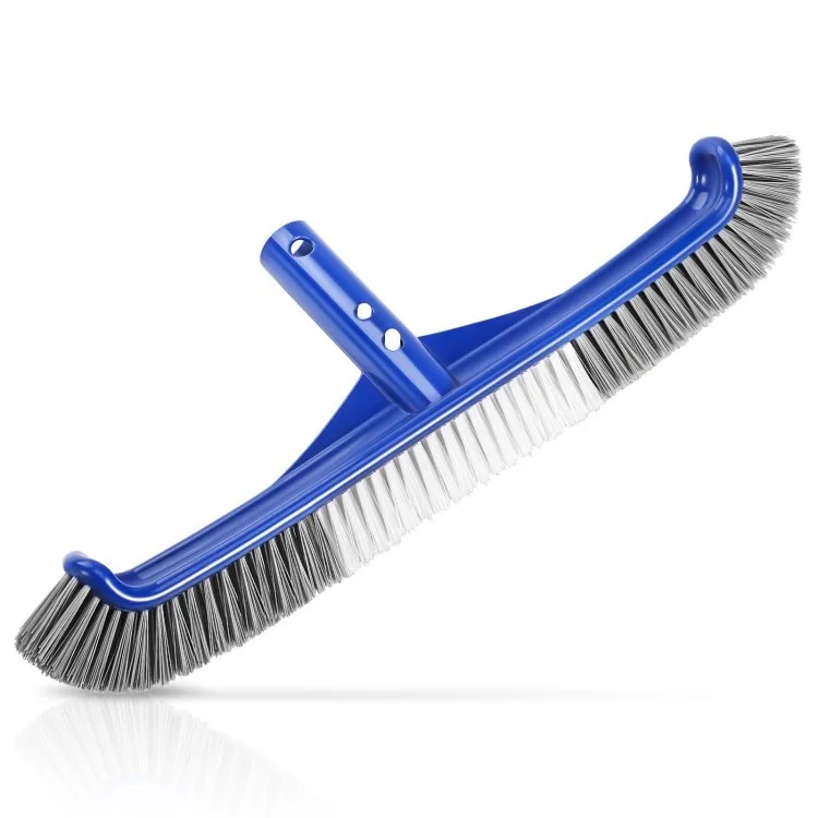 Cepillo de la Piscina de 17.5 Pulgadas Para la Limpieza de Paredes de la Piscina de Nylon Extremos Curvos de la Piscina Del Cepillo de la Piscina