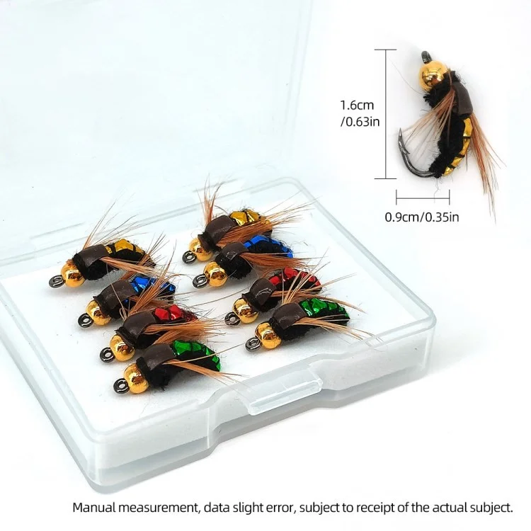 Xb022 8pcs Künstliche Fliegenköder Fischereifliegen Kit Insekten Angelköder Mit Aufbewahrungsbox