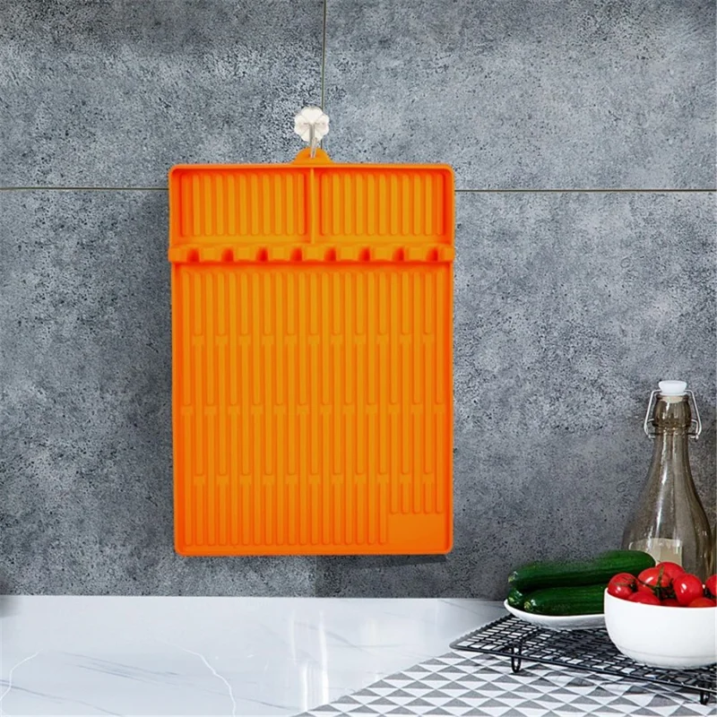 Para Blackstone Silicone Silicone Tools Teraling Secateing Bottle Spatula Storage Mat Grill BBQ Caddy Utensils Holder (BPA Free, Sem FDA) - Vermelho