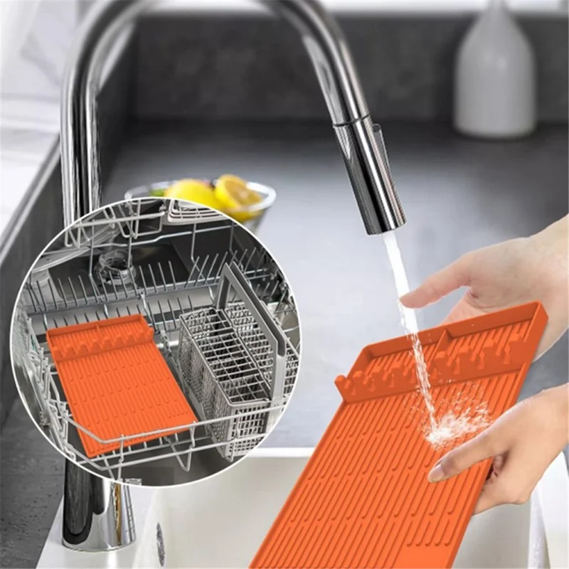 Para Blackstone Silicone Silicone Tools Teraling Secateing Bottle Spatula Storage Mat Grill BBQ Caddy Utensils Holder (BPA Free, Sem FDA) - Vermelho