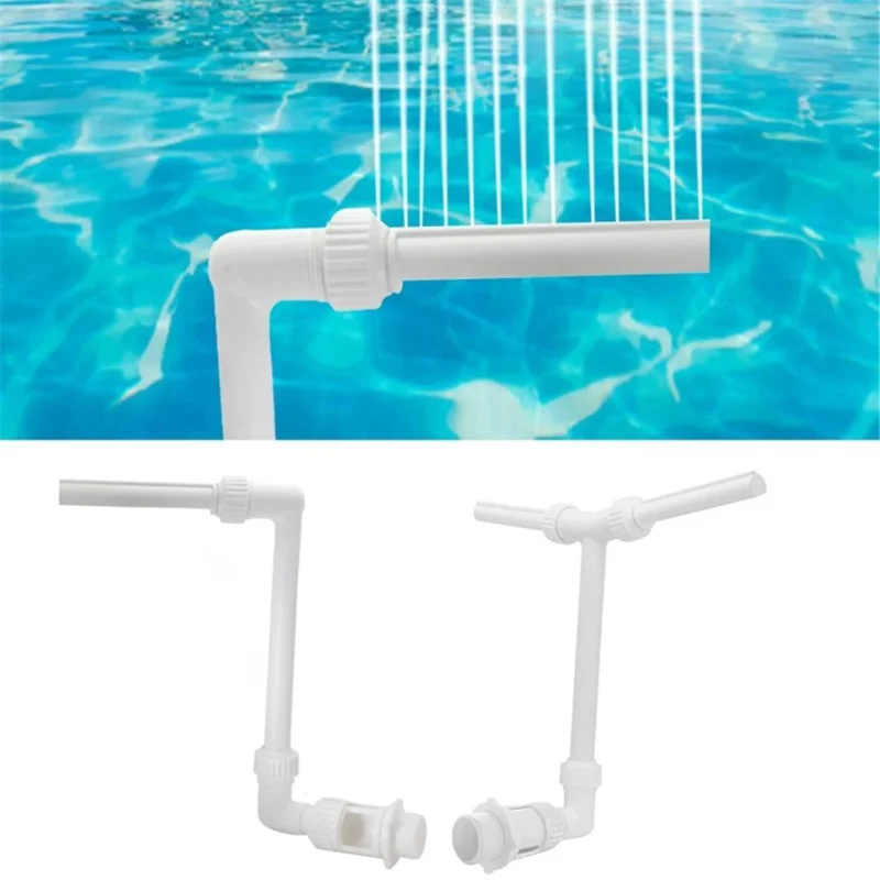 Pool Fountain Water Sprinkler Pond Swimming Jet Attachment Decorative Sprayer - Dual-Head with Adapter